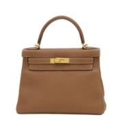 Pre-owned Leather handbags Hermès Vintage , Brown , Dames