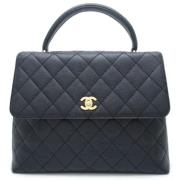 Pre-owned Leather handbags Chanel Vintage , Black , Dames