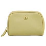 Pre-owned Leather chanel-bags Chanel Vintage , Beige , Dames