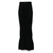 Gebreide Tube Rok Entire Studios , Black , Dames