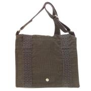 Pre-owned Canvas shoulder-bags Hermès Vintage , Gray , Dames