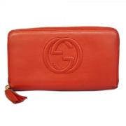 Pre-owned Leather wallets Gucci Vintage , Red , Dames