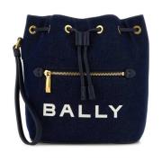 Mini Denim Bucket Tas Bally , Blue , Dames