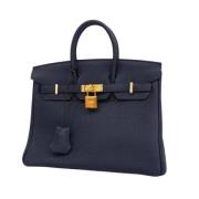 Pre-owned Leather handbags Hermès Vintage , Blue , Dames