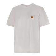 Fox Logo Wit Katoenen T-shirt Maison Kitsuné , White , Heren