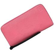 Pre-owned Leather wallets Loewe Pre-owned , Pink , Dames