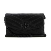 Stijlvolle Zwarte Leren Crossbodytas Tory Burch , Black , Dames