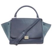 Pre-owned Leather celine-bags Celine Vintage , Blue , Dames