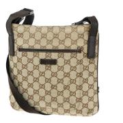 Pre-owned Canvas gucci-bags Gucci Vintage , Beige , Dames