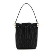 Stijlvolle zwarte leren emmer tas Bally , Black , Dames