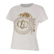 Dames Witte T-shirts en Polos Liu Jo , White , Dames