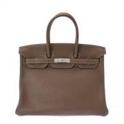 Pre-owned Leather handbags Hermès Vintage , Brown , Dames