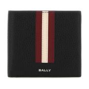 Klassieke Zwarte Leren Portemonnee Bally , Black , Heren