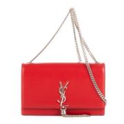 Pre-owned Leather shoulder-bags Yves Saint Laurent Vintage , Red , Dam...