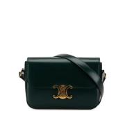 Pre-owned Leather shoulder-bags Celine Vintage , Green , Dames