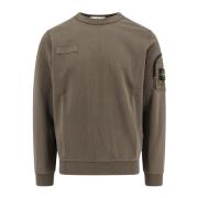 Katoenen sweatshirt met iconische patch Stone Island , Green , Heren