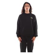 Gezellige Croc Fleece Sweatshirt Lacoste , Black , Heren