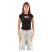 Oval D Tee in 9Xxb Diesel , Black , Dames