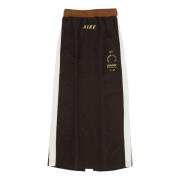 Ademende Jersey Lange Rok in Bruin Nike , Brown , Dames