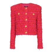 Geknipte tweedjas Balmain , Red , Dames