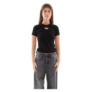 Ovale D Tee voor vrouwen Diesel , Black , Dames