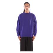 Terry Sweatshirt met Borstlogo Y-3 , Purple , Heren