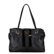 Pre-owned Leather shoulder-bags Salvatore Ferragamo Pre-owned , Black ...