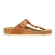 Gevlochten Cognac Olie Sandalen Birkenstock , Brown , Dames