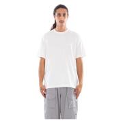 Wit Borstlogo Korte Mouw Tee Y-3 , White , Heren