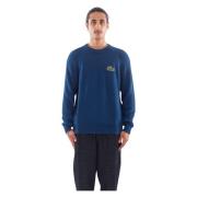 Geribbelde Croc Sweater in HBM Lacoste , Blue , Heren