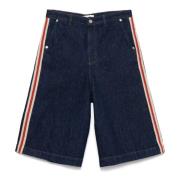 Denim Shorts Wales Bonner , Blue , Heren