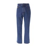 Klassieke Heren Jeans Blauw Rechte Pasvorm Msgm , Blue , Heren