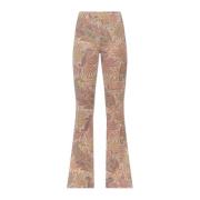 Broek met uitlopende pijpen Etro , Beige , Dames