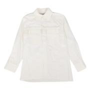 Twin Pocket Linnen Shirt in wit Marine Serre , White , Heren