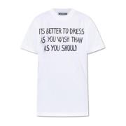 T-shirt met print Moschino , White , Dames