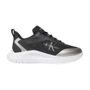 Zwarte Textiel Sportieve Sneakers Vrouwen Calvin Klein Jeans , Black ,...