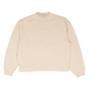 Rib Gebreide Trui in Off-White Studio Nicholson , Beige , Dames