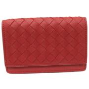 Pre-owned Leather wallets Bottega Veneta Vintage , Red , Dames