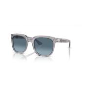 Klassieke zonnebril met zwart montuur Persol , Gray , Unisex