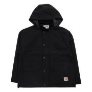 Zwarte Nylon Canvas Jas Carhartt Wip , Black , Heren