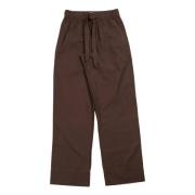 Koffie Poplin Pyjamabroek Tekla , Brown , Heren