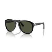 Retro Ronde Zonnebril Persol , Black , Unisex