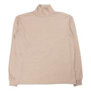 Luxe Seamless Hi Neck Tee Bruin Auralee , Beige , Heren