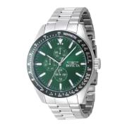 Aviator Herenhorloge - Groene Wijzerplaat Invicta Watches , Gray , Her...