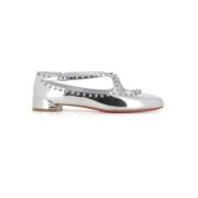 Zilveren Studs Ballet Flats Spiegel Leer Christian Louboutin , Gray , ...