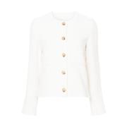 Ecru Tweed Knoopjasje A.p.c. , White , Dames