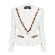 Jolie Madame Tweed Jas Balmain , White , Dames