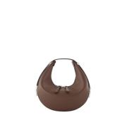 Bruin Leren Mini Tas met Bovenhandvat Osoi , Brown , Dames