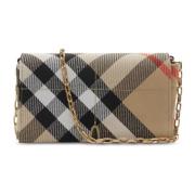 Mini Chain Bag in Sand Burberry , Beige , Dames