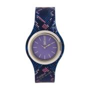 Paarse Siliconen Analoge Kwarts Horloge Just Cavalli , Purple , Dames